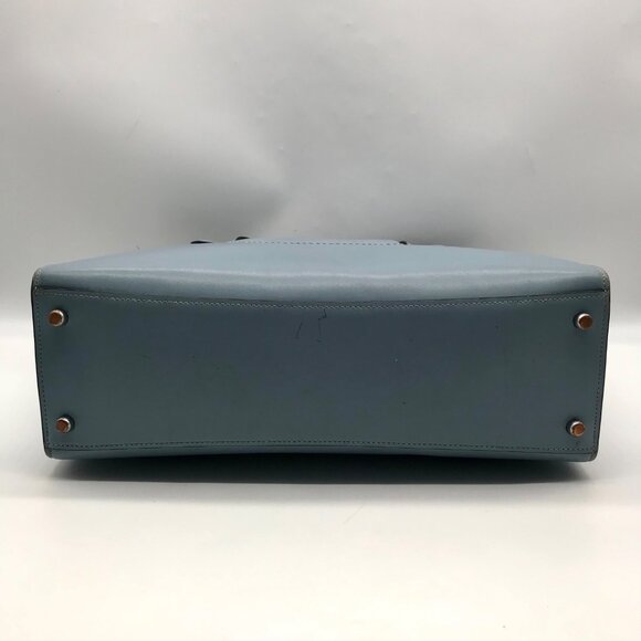 Coach Light Blue Leather Nina Tote Bag CR096 - Picture 5 of 11